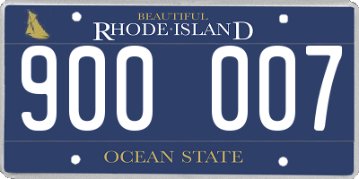 RI license plate 900007