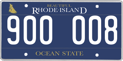 RI license plate 900008