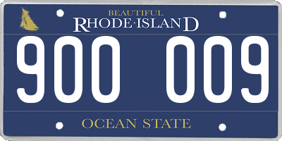 RI license plate 900009