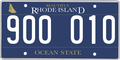 RI license plate 900010