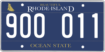 RI license plate 900011