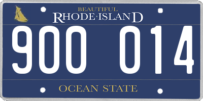 RI license plate 900014