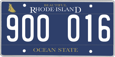 RI license plate 900016