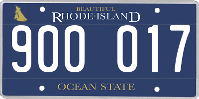 RI license plate 900017