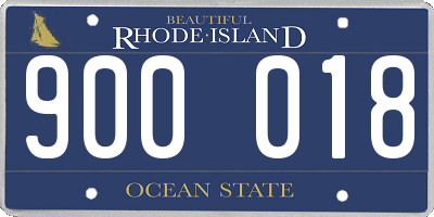 RI license plate 900018
