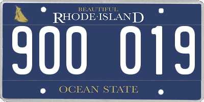 RI license plate 900019