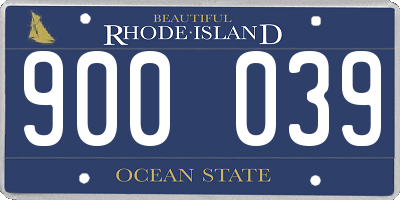 RI license plate 900039