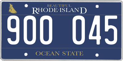 RI license plate 900045