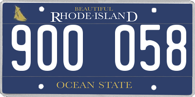 RI license plate 900058