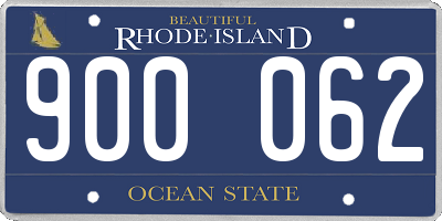 RI license plate 900062