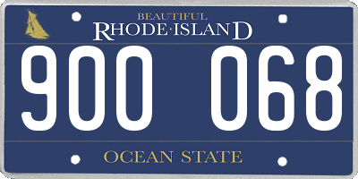 RI license plate 900068