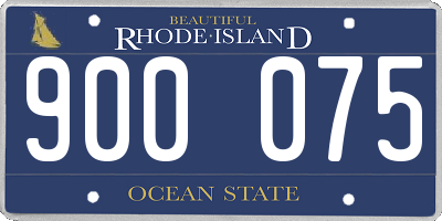 RI license plate 900075