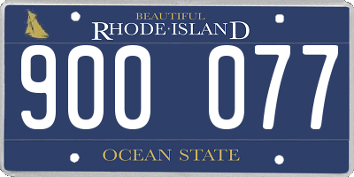 RI license plate 900077
