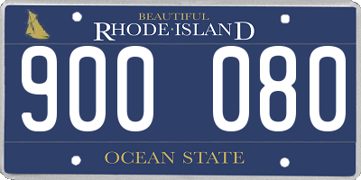 RI license plate 900080