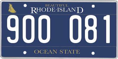 RI license plate 900081
