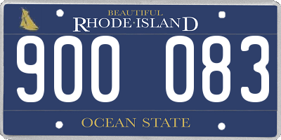 RI license plate 900083