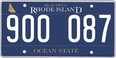 RI license plate 900087