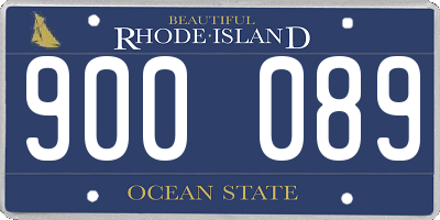 RI license plate 900089