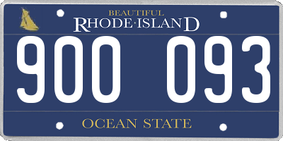 RI license plate 900093