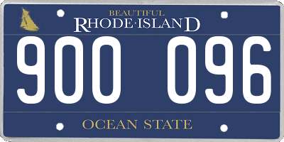 RI license plate 900096
