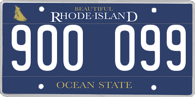 RI license plate 900099