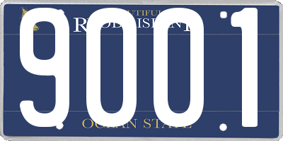 RI license plate 9001