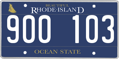 RI license plate 900103