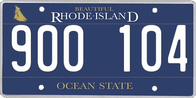 RI license plate 900104