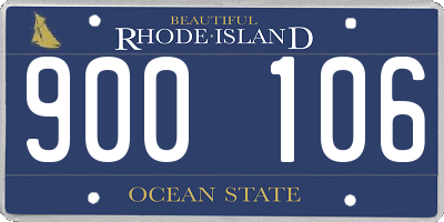 RI license plate 900106