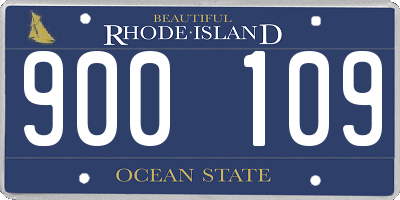 RI license plate 900109