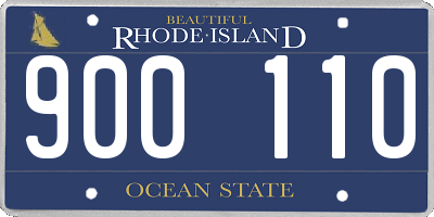 RI license plate 900110