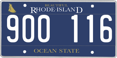 RI license plate 900116