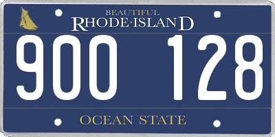RI license plate 900128