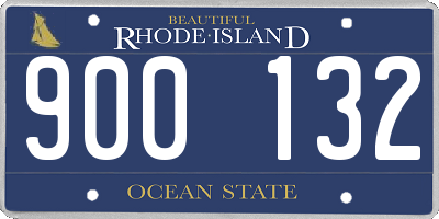 RI license plate 900132
