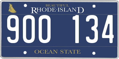 RI license plate 900134