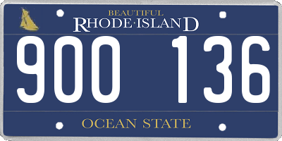 RI license plate 900136