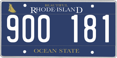 RI license plate 900181