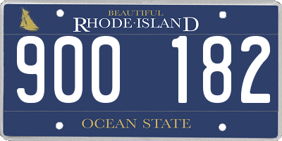 RI license plate 900182