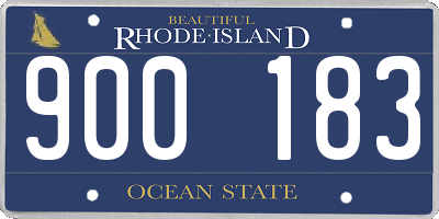 RI license plate 900183