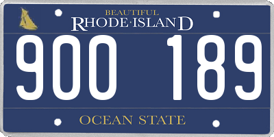 RI license plate 900189