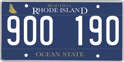 RI license plate 900190