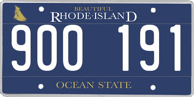 RI license plate 900191
