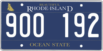 RI license plate 900192