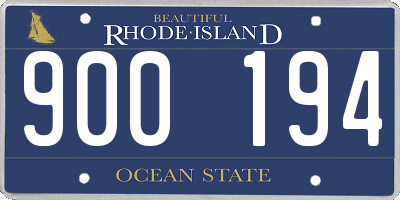 RI license plate 900194