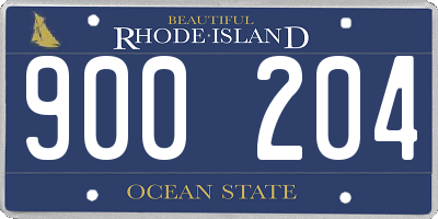 RI license plate 900204