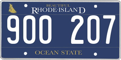 RI license plate 900207