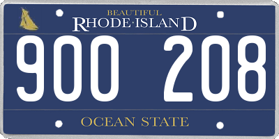 RI license plate 900208