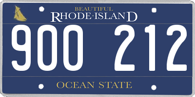 RI license plate 900212