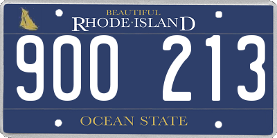 RI license plate 900213