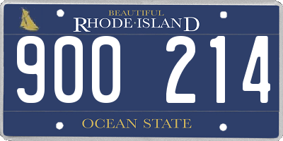 RI license plate 900214